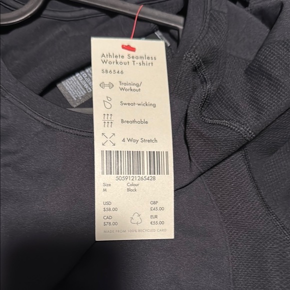 Sweaty Betty Black seamless Short Sleeve Tee - Picture 2 of 3